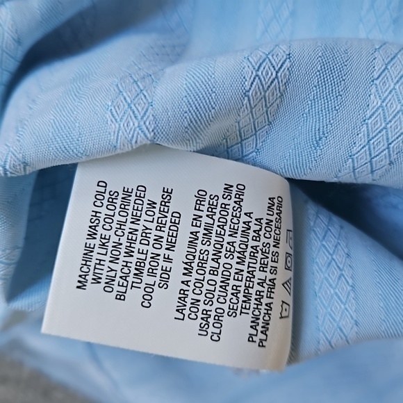 David Taylor Collection Blue Short Sleeve Button‎ Down Collar Shirt Sz XL - Picture 11 of 11